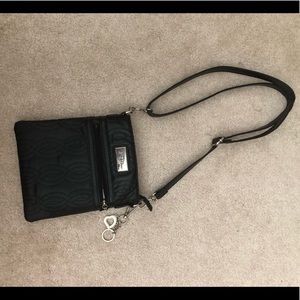 Black leather purse